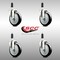 Service Caster 5 Inch 316SS Black Polyurethane Swivel 1 Inch Expanding Stem Caster Set SCC SCC-SS316EX20S514-PPUB-BLK-1-4 - alternate 2